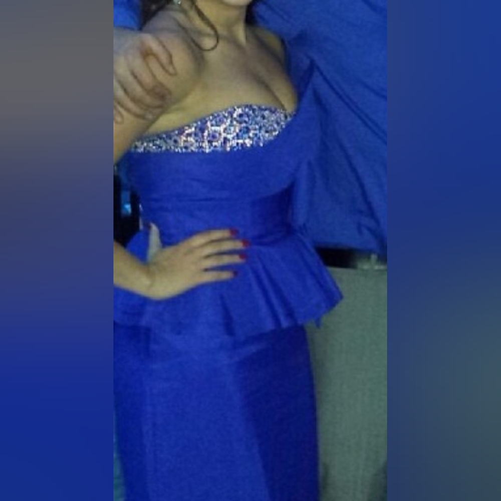 MUST GO!!!!  Elegant Blue Camille Gown Size 6- Worn Once